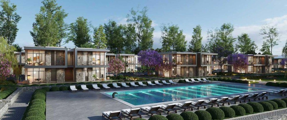 Резиденция с бассейном в 150 метрах от пляжа, Бодрум, Турция