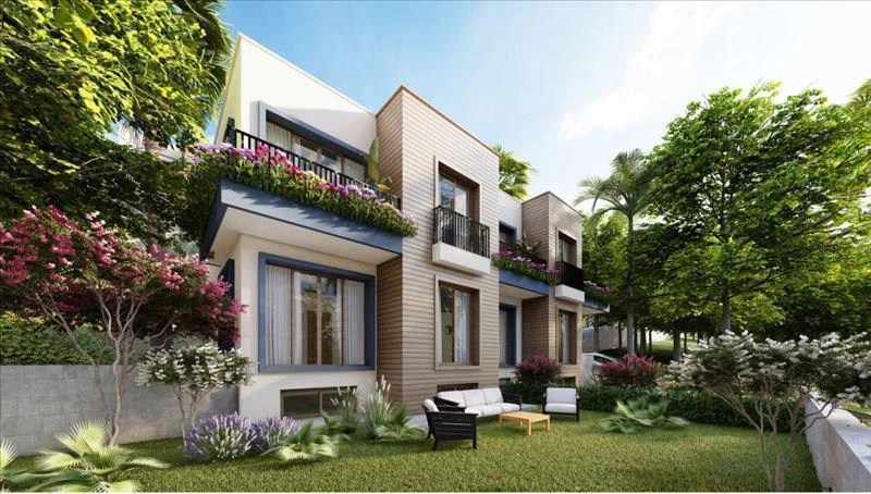 Новый жилой комплекс с бассейнами в спокойном зеленом районе, Бодрум, Турция